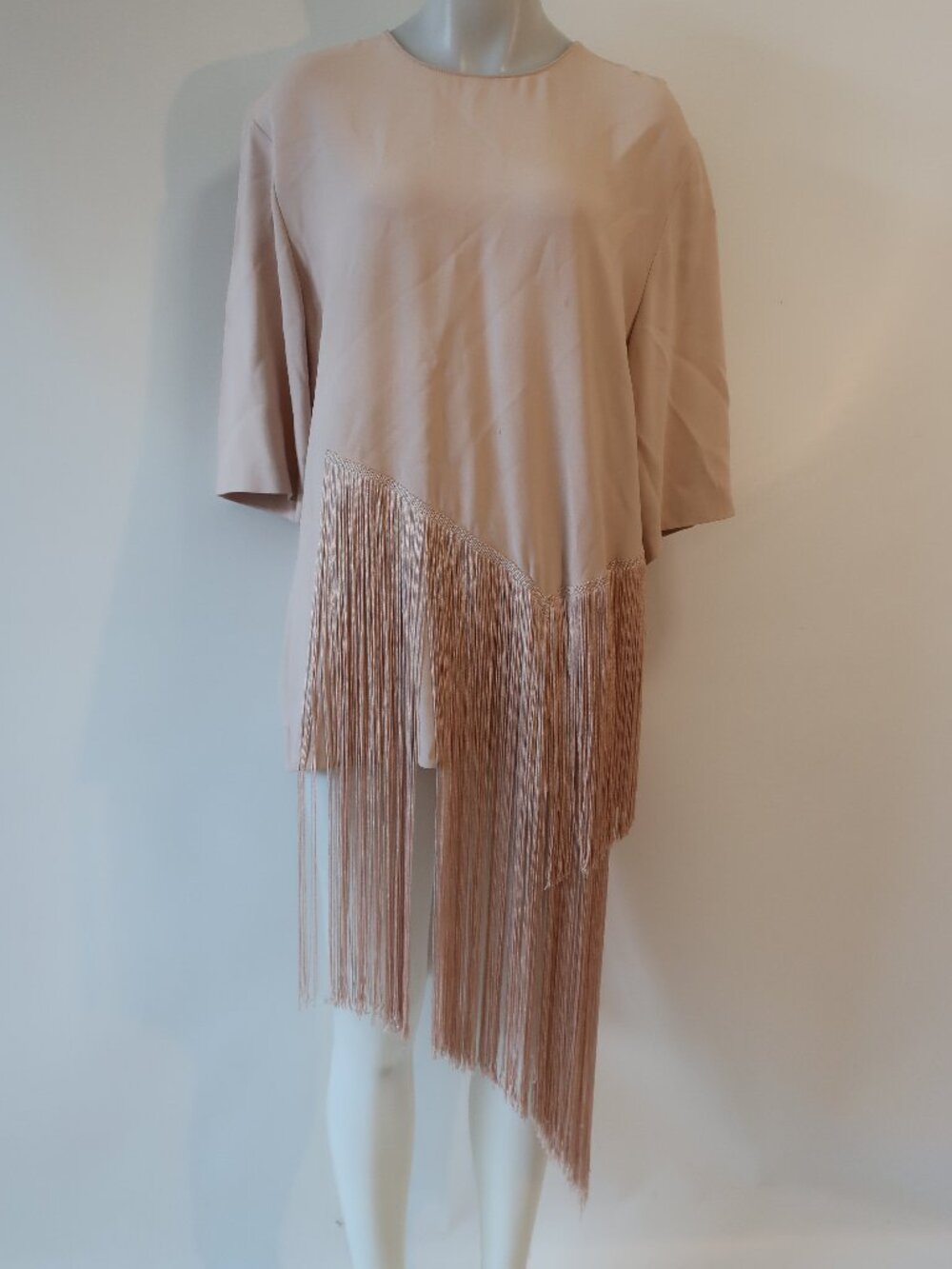 Stella McCartney Blush Fringe Asymmetric Tunic - Picture 3 of 16